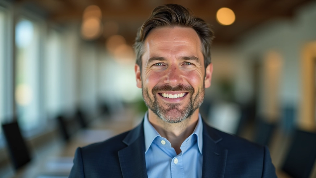 Erfolgreiche Person zeigt die positiven Ergebnisse von flexiblem Denken im professionellen Kontext