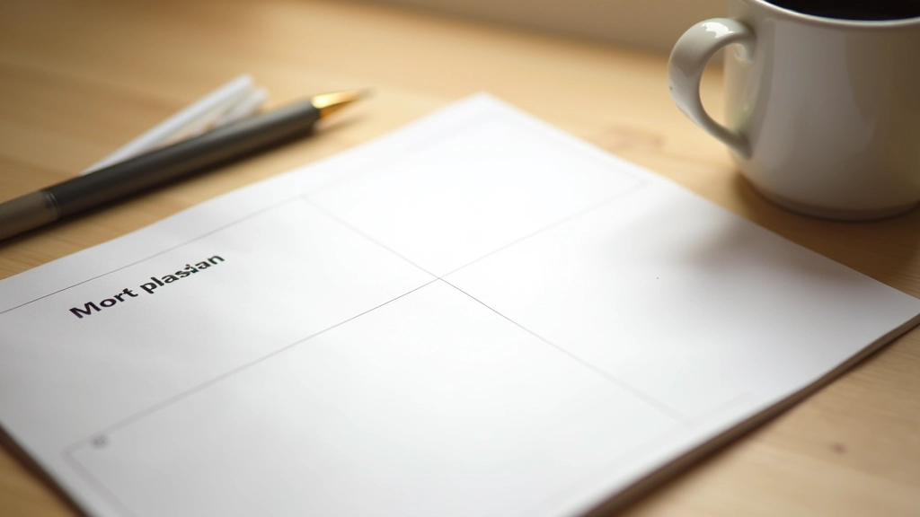 Notizbuch oder Arbeitsblatt mit drei Spalten für verschiedene Szenarien und Aktionsplänen